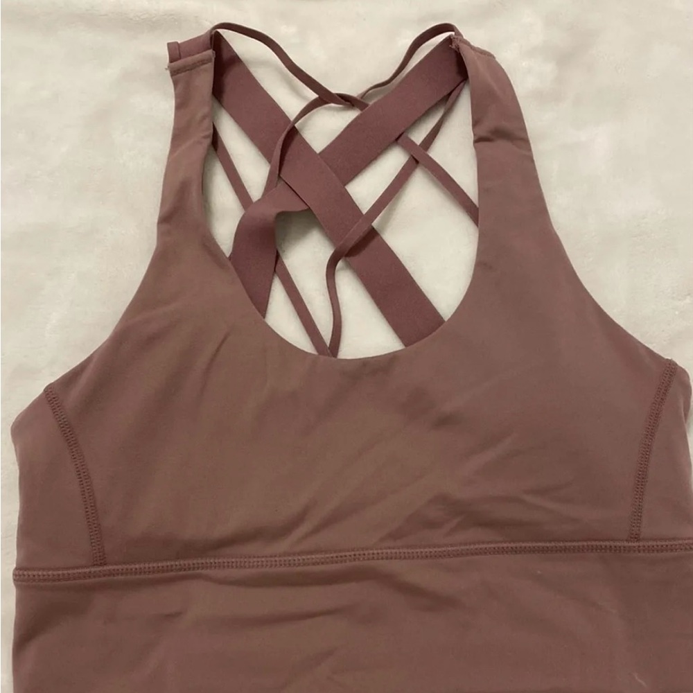 Balance Athletica Mauve Cross-Back Sports Bra